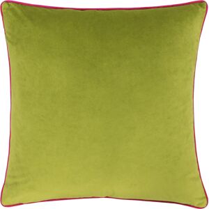 Paoletti Meridian Piped Velvet Feather Filled Cushion - Green - One Size Paoletti Meridian Piped Velvet Feather Filled Cushion - Green - One Size