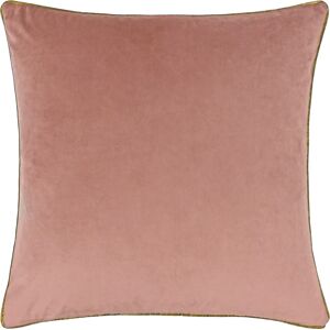 Paoletti Meridian Piped Velvet Feather Filled Cushion - Blush - One Size Paoletti Meridian Piped Velvet Feather Filled Cushion - Blush - One Size
