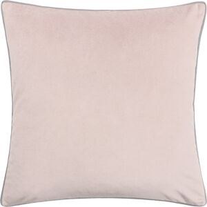 Paoletti Meridian Piped Velvet Feather Filled Cushion - Blush - One Size Paoletti Meridian Piped Velvet Feather Filled Cushion - Blush - One Size