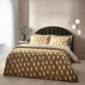Hoem Zabine Abstract Cotton Rich Reversible Duvet Cover Set - Honey - Size Super King Hoem Zabine Abstract Cotton Rich Reversible Duvet Cover Set - Honey - Size Super King