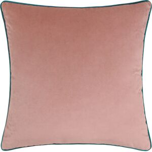Paoletti Meridian Piped Velvet Feather Filled Cushion - Blush - One Size Paoletti Meridian Piped Velvet Feather Filled Cushion - Blush - One Size