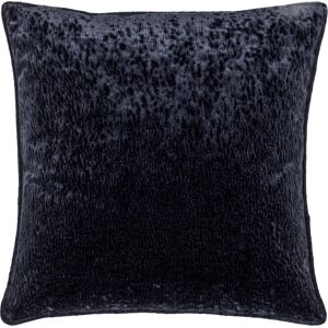 Paoletti Ripple Pressed Velvet Piped Filled Cushion - Black - One Size Paoletti Ripple Pressed Velvet Piped Filled Cushion - Black - One Size