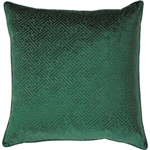 Paoletti Florence Embossed Velvet Geometric Feather Filled Cushion - Emerald - One Size Paoletti Florence Embossed Velvet Geometric Feather Filled Cushion - Emerald - One Size