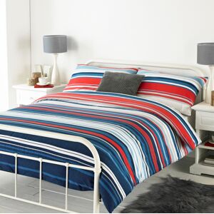 Riva Home Lymington Sking Duvet Set Blu/red - Blue Cotton - Size King Riva Home Lymington Sking Duvet Set Blu/red - Blue Cotton - Size King