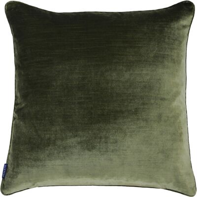 Paoletti - Luxe Velvet Piped Feather - Olive - One Size - Cushion Cover Paoletti - Luxe Velvet Piped Feather - Olive - One Size - Cushion Cover