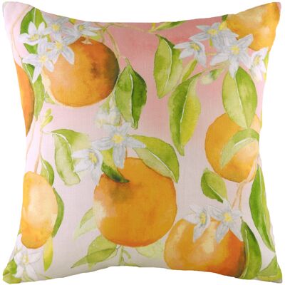 Evans Lichfield Orange Cushion - Hand-Painted Fruit Decor - Feather Filled - Multi-Color Evans Lichfield Orange Cushion - Hand-Painted Fruit Decor - Feather Filled - Multi-Color