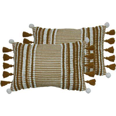 Furn. Lotta - Twin Pack Cushions - Ginger - Cotton - Cushion Furn. Lotta - Twin Pack Cushions - Ginger - Cotton - Cushion