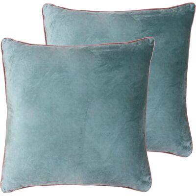 Paoletti Meridian Cushions - Twin Pack - Green - 55x55 cm Paoletti Meridian Cushions - Twin Pack - Green - 55x55 cm