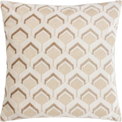 Paoletti Ledbury Velvet Jacquard Cushion Cover - Taupe - Size 45 Cm X 45 Cm Paoletti Ledbury Velvet Jacquard Cushion Cover - Taupe - Size 45 Cm X 45 Cm