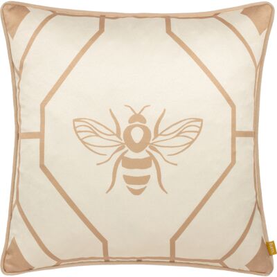 Furn. Bee Deco Geometric Feather Filled Cushion - Champagne - Size 43 Cm X 43 Cm Furn. Bee Deco Geometric Feather Filled Cushion - Champagne - Size 43 Cm X 43 Cm