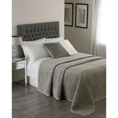Paoletti Brooklands Bedspread Silver Cotton - Size 265 Cm X 265 Cm Paoletti Brooklands Bedspread Silver Cotton - Size 265 Cm X 265 Cm