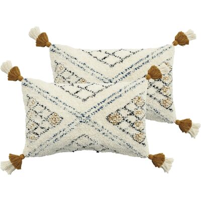 Furn. Atlas - Cushions Twin Pack - Yellow Cotton - 30x50 cm - Cushion Furn. Atlas - Cushions Twin Pack - Yellow Cotton - 30x50 cm - Cushion