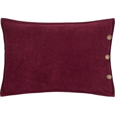 Furn. Effron Washed Velvet Feather Filled Cushion - Red - Size 35 Cm X 50 Cm Furn. Effron Washed Velvet Feather Filled Cushion - Red - Size 35 Cm X 50 Cm