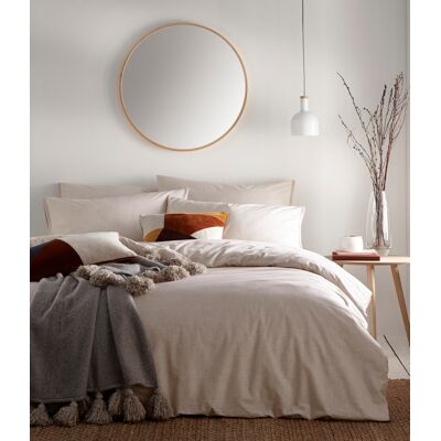 The Linen Yard Claybourne Duvet Set Putty - Brown - Size Double The Linen Yard Claybourne Duvet Set Putty - Brown - Size Double