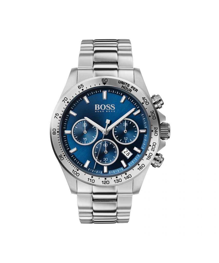 Hugo Boss Mens' Hero Sport Lux Chronograph Watch 1513755 - Silver Metal - One Size