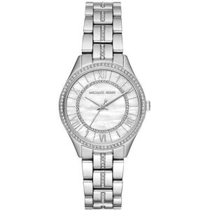 Michael Kors Mk3900 Lauryn Crystal Mother Of Pearl Dial Womens Watch - Silver Steel - One Size