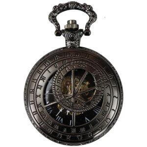 Truclothing Unisex Pocket Watch Mechanical Peaky Blinders Hunter Automatic - Black - One Size Truclothing Unisex Pocket Watch Mechanical Peaky Blinders Hunter Automatic - Black - One Size