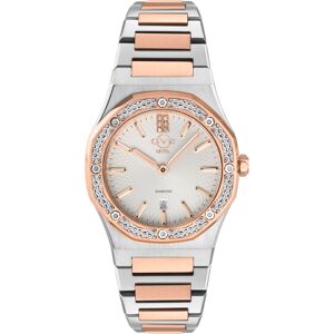 Gv2 Palmanova Womens Silver Dial Swiss Quartz Diamonds Two Tone Rose Gold Watch - Silver & Gold - One Size Gv2 Palmanova Womens Silver Dial Swiss Quartz Diamonds Two Tone Rose Gold Watch - Silver & Gold - One Size