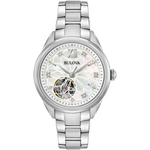 Bulova Automatic Ladies Womens Silver Watch 96p181 Stainless Steel (Archived) - One Size Bulova Automatic Ladies Womens Silver Watch 96p181 Stainless Steel (Archived) - One Size