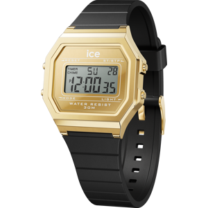 Ice-Watch Ice Watch Ice Digit Retro - Metal Gold Mirror - Black Unisex'S 022731 Silicone - One Size Ice-Watch Ice Watch Ice Digit Retro - Metal Gold Mirror - Black Unisex'S 022731 Silicone - One Size