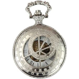 Truclothing Unisex Pocket Watch Mechanical Peaky Blinders Hunter Automatic - Silver Velvet - One Size Truclothing Unisex Pocket Watch Mechanical Peaky Blinders Hunter Automatic - Silver Velvet - One Size