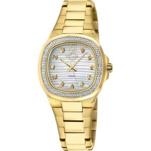 Gv2 Womens Potente Lady White Mop Dial, 316l Stainless Steel Ipyg Diamond Swiss Quartz Watch - Gold - One Size Gv2 Womens Potente Lady White Mop Dial, 316l Stainless Steel Ipyg Diamond Swiss Quartz Watch - Gold - One Size