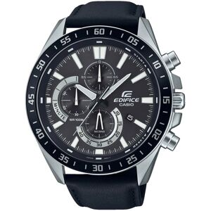 Casio Edifice Mens Black Watch Efv-620l-1avuef Leather - One Size Casio Edifice Mens Black Watch Efv-620l-1avuef Leather - One Size