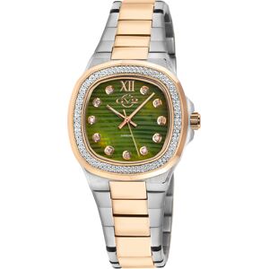 Gv2 Womens Potente Lady Swiss Quartz Green Mop Dial, 316l Stainless Steel Two Toned Iprg Diamond Watch - Rose Gold - One Size Gv2 Womens Potente Lady Swiss Quartz Green Mop Dial, 316l Stainless Steel Two Toned Iprg Diamond Watch - Rose Gold - One Size