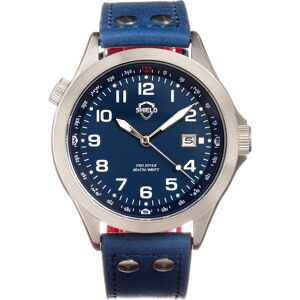 Shield Palau Leather-Band Mens Diver Watch W/date - Blue Stainless Steel - One Size Shield Palau Leather-Band Mens Diver Watch W/date - Blue Stainless Steel - One Size