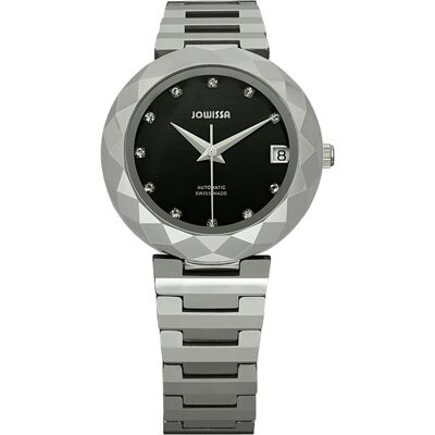Jowissa : Womens Soletta Black Watch - Silver - One Size Jowissa : Womens Soletta Black Watch - Silver - One Size