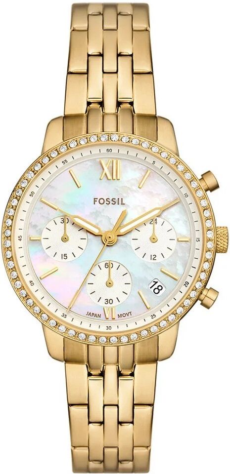 Fossil Neutra Womens Gold Watch Es5358 Stainless Steel (Archived) - One Size