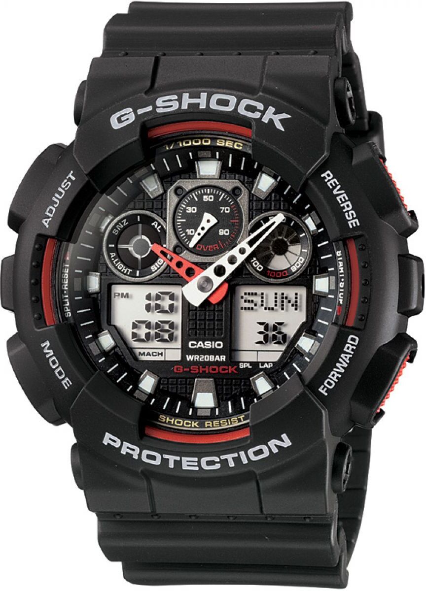Casio G-Shock Mens Black Watch Ga-100-1a4er - One Size