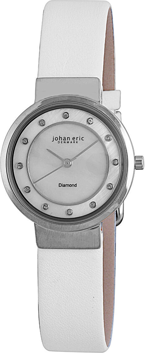 Johan Eric : Arhus Diamond Womens Mother Of Pearl Watch.. - White Leather - One Size