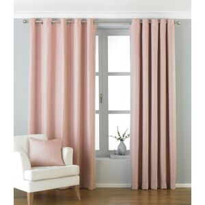 Paoletti Atlantic Twill Woven Eyelet Curtains In Blush - Size 229 Cm X 137 Cm Paoletti Atlantic Twill Woven Eyelet Curtains In Blush - Size 229 Cm X 137 Cm