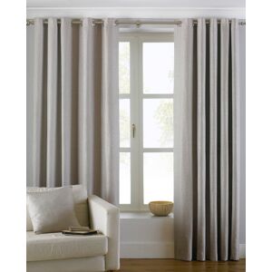 Paoletti Atlantic Twill Woven Eyelet Curtains In Natural - Size 168 Cm X 183 Cm Paoletti Atlantic Twill Woven Eyelet Curtains In Natural - Size 168 Cm X 183 Cm