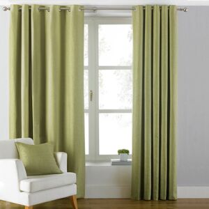 Paoletti Atlantic Eyelet Curtains - Green - Size 229 Cm X 229 Cm Paoletti Atlantic Eyelet Curtains - Green - Size 229 Cm X 229 Cm