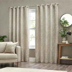 Wylder Bali Botanical Jacquard Eyelet Curtains - Beige - Size 117 Cm X 183 Cm Wylder Bali Botanical Jacquard Eyelet Curtains - Beige - Size 117 Cm X 183 Cm