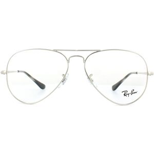 Ray-Ban Unisex Glasses Frames 6489 Aviator 2501 Silver 58mm Metal (Archived) - One Size Ray-Ban Unisex Glasses Frames 6489 Aviator 2501 Silver 58mm Metal (Archived) - One Size