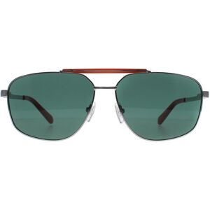 Guess Aviator Mens Shiny Gunmetal Green Gu00054 - Grey - One Size Guess Aviator Mens Shiny Gunmetal Green Gu00054 - Grey - One Size