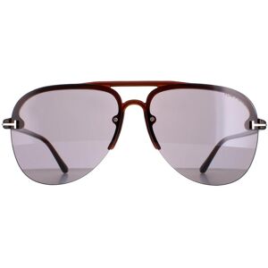 Tom Ford Aviator Mens Shiny Light Brown Smoke Terry 02 Ft1004 - One Size Tom Ford Aviator Mens Shiny Light Brown Smoke Terry 02 Ft1004 - One Size
