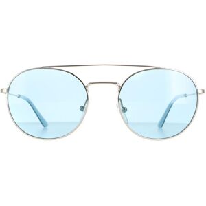 Calvin Klein Round Unisex Nickel Solid Light Blue Ck18116s - Silver Metal (Archived) - One Size Calvin Klein Round Unisex Nickel Solid Light Blue Ck18116s - Silver Metal (Archived) - One Size