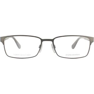 Tommy Hilfiger Dark Ruthenium Rectangular Glasses - Metal - One Size Tommy Hilfiger Dark Ruthenium Rectangular Glasses - Metal - One Size