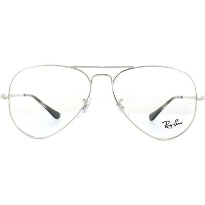 Ray-Ban Unisex Glasses Frames 6489 Aviator 2501 Silver 55mm Metal - One Size Ray-Ban Unisex Glasses Frames 6489 Aviator 2501 Silver 55mm Metal - One Size