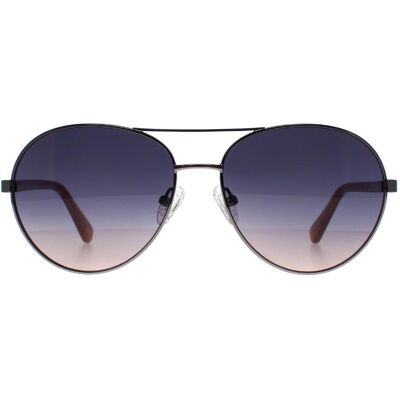 Guess Aviator Mens Shiny Light Nickeltin Blue Gradient Gu5213 - Silver Metal - One Size Guess Aviator Mens Shiny Light Nickeltin Blue Gradient Gu5213 - Silver Metal - One Size