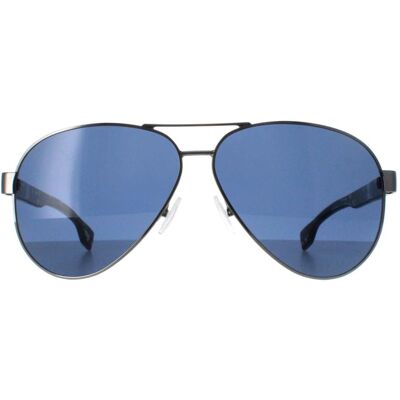 Hugo Boss Aviator Mens Ruthenium Blue 1560/o/s - Grey Metal - One Size Hugo Boss Aviator Mens Ruthenium Blue 1560/o/s - Grey Metal - One Size