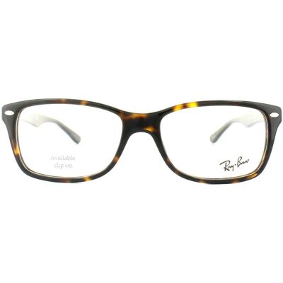 Ray-Ban Unisex Glasses Frames 5228 2012 Dark Havana 53mm - Brown - One Size Ray-Ban Unisex Glasses Frames 5228 2012 Dark Havana 53mm - Brown - One Size