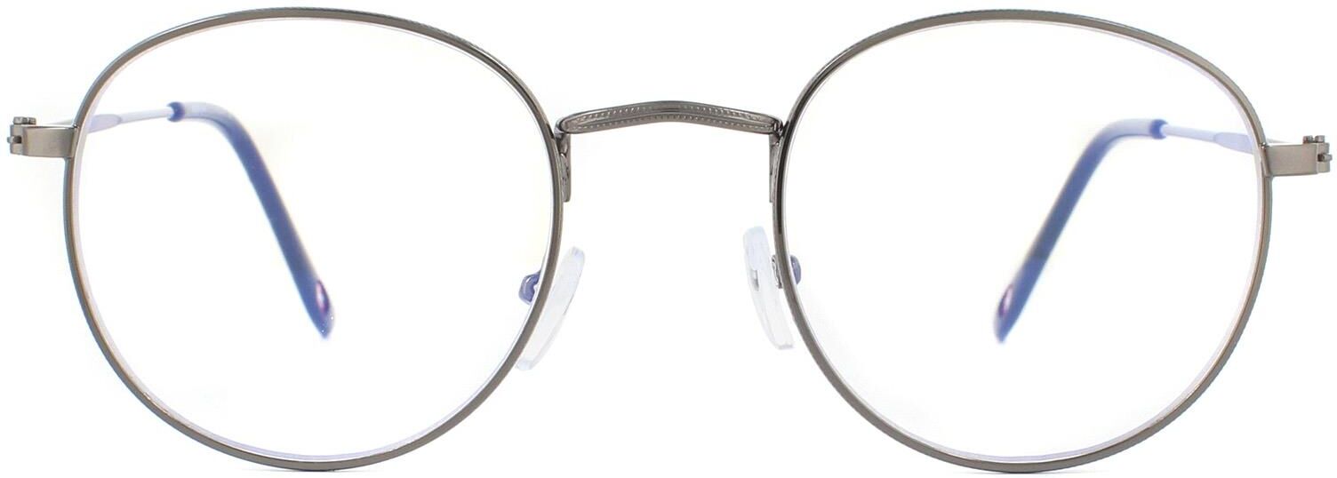 Montana Round Gunmetal Grey Unisex Women Glasses Frames - One Size