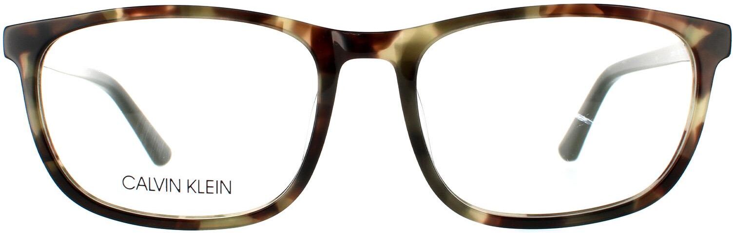 Calvin Klein Square Mens Cargo Tortoise Glasses Frames - Grey - One Size