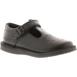 Kickers Girls Kopi Heart T Bar Shoes - Black Leather (Archived) - Size Uk 10 Kids Kickers Girls Kopi Heart T Bar Shoes - Black Leather (Archived) - Size Uk 10 Kids