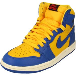 Nike Womens Air Jordan 1 Retro Hi Og Trainers Yellow Textile - Size Uk 3.5